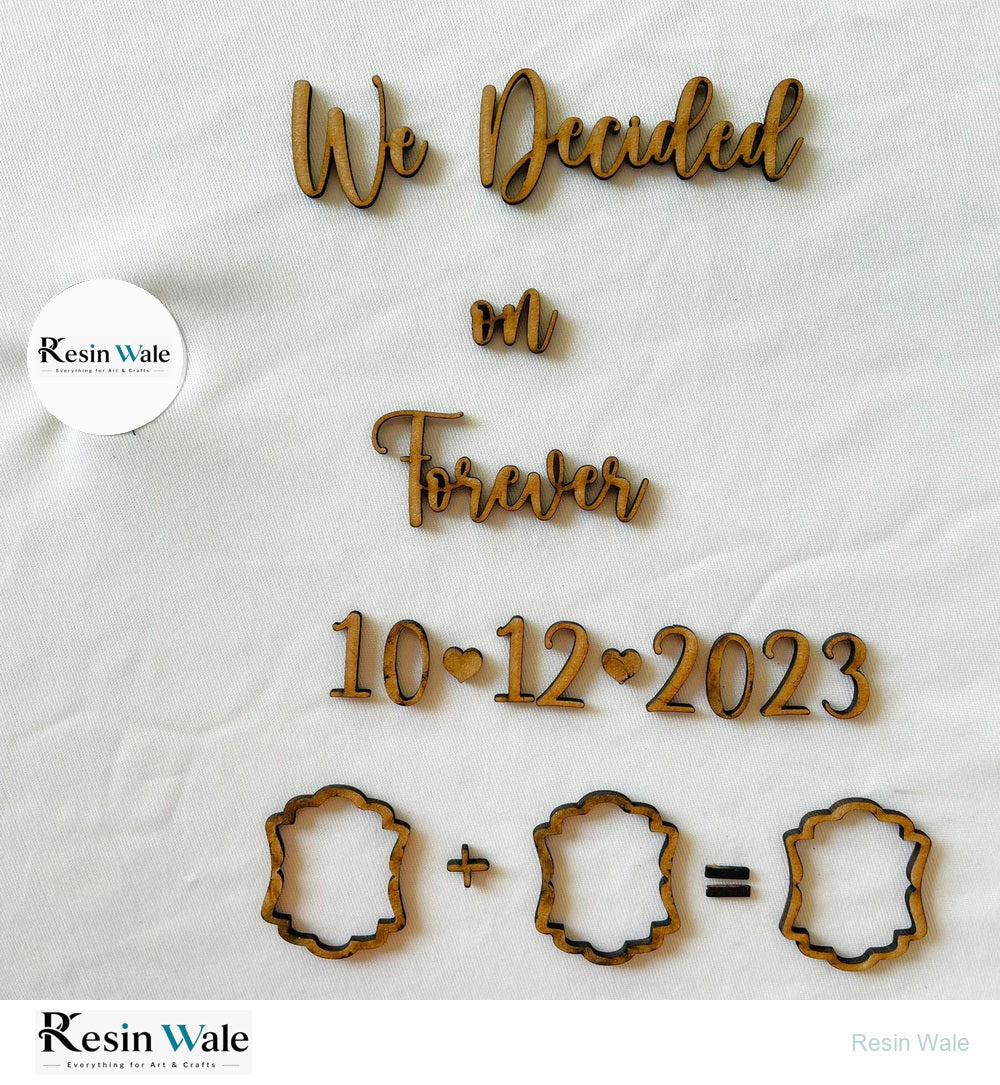 Custom MDF/Acrylic Thumb Print Couple Frame Cutouts - Resin Wale