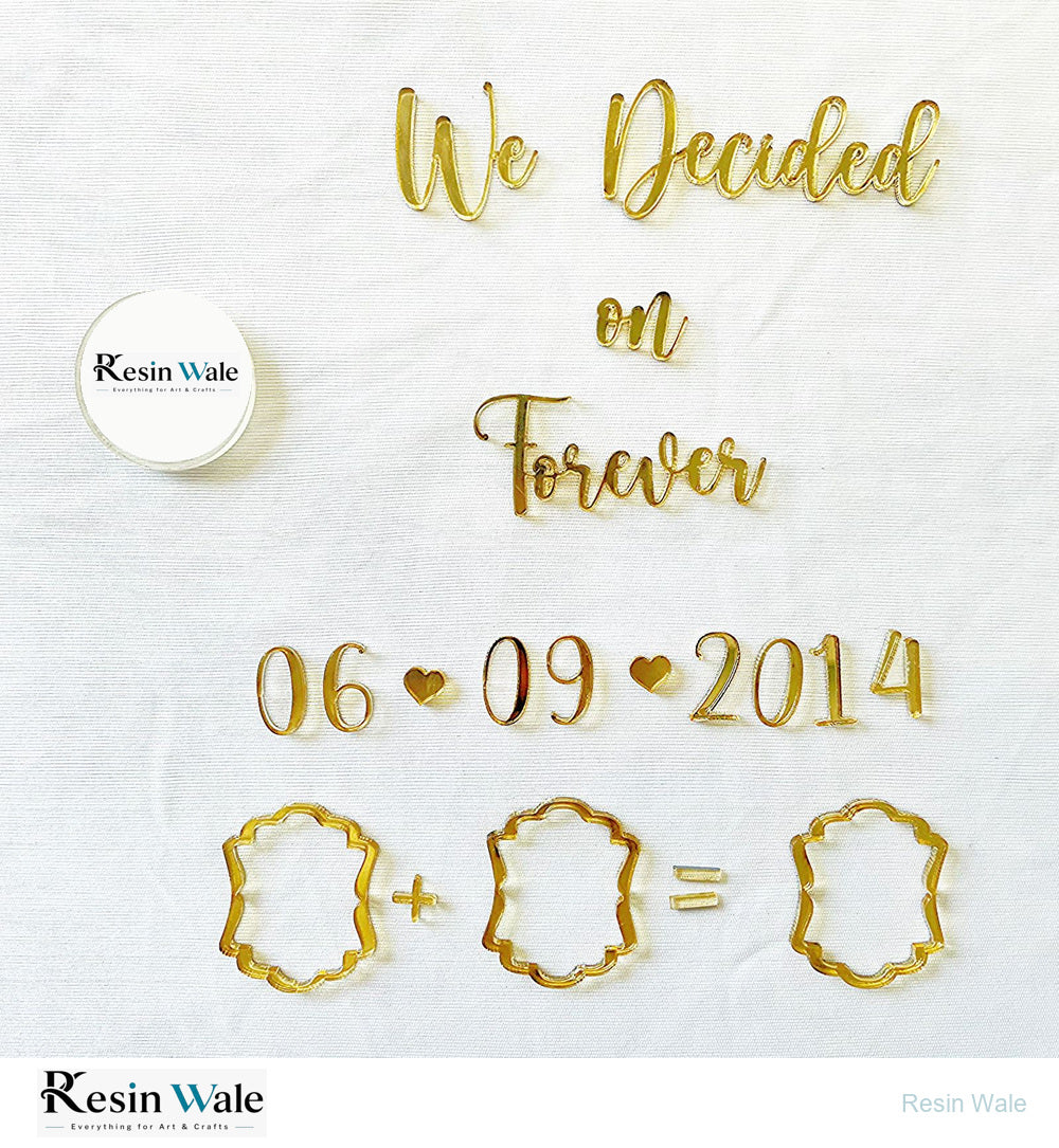 Custom MDF/Acrylic Thumb Print Couple Frame Cutouts - Resin Wale