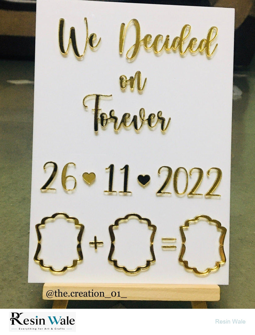 Custom MDF/Acrylic Thumb Print Couple Frame Cutouts - Resin Wale