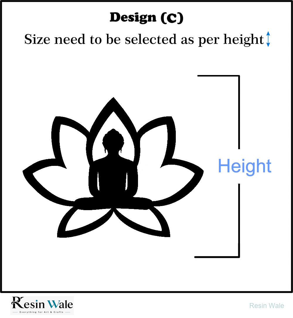 Custom Acrylic Mahaveer Swami - Design C - Resin Wale