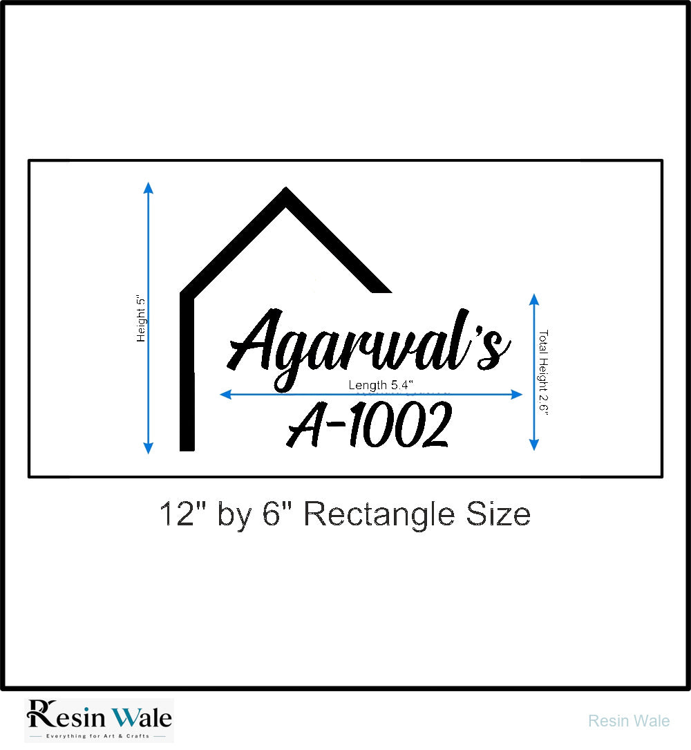 Custom Nameplate Base + Acrylic Name (Design E) - Resin Wale