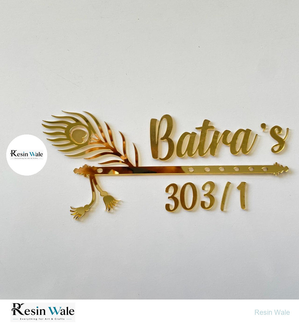 Custom Nameplate Base + Acrylic Name (Design B) - Resin Wale