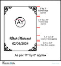 Custom Acrylic - Nikah Mubarak Frame cutouts - Resin Wale