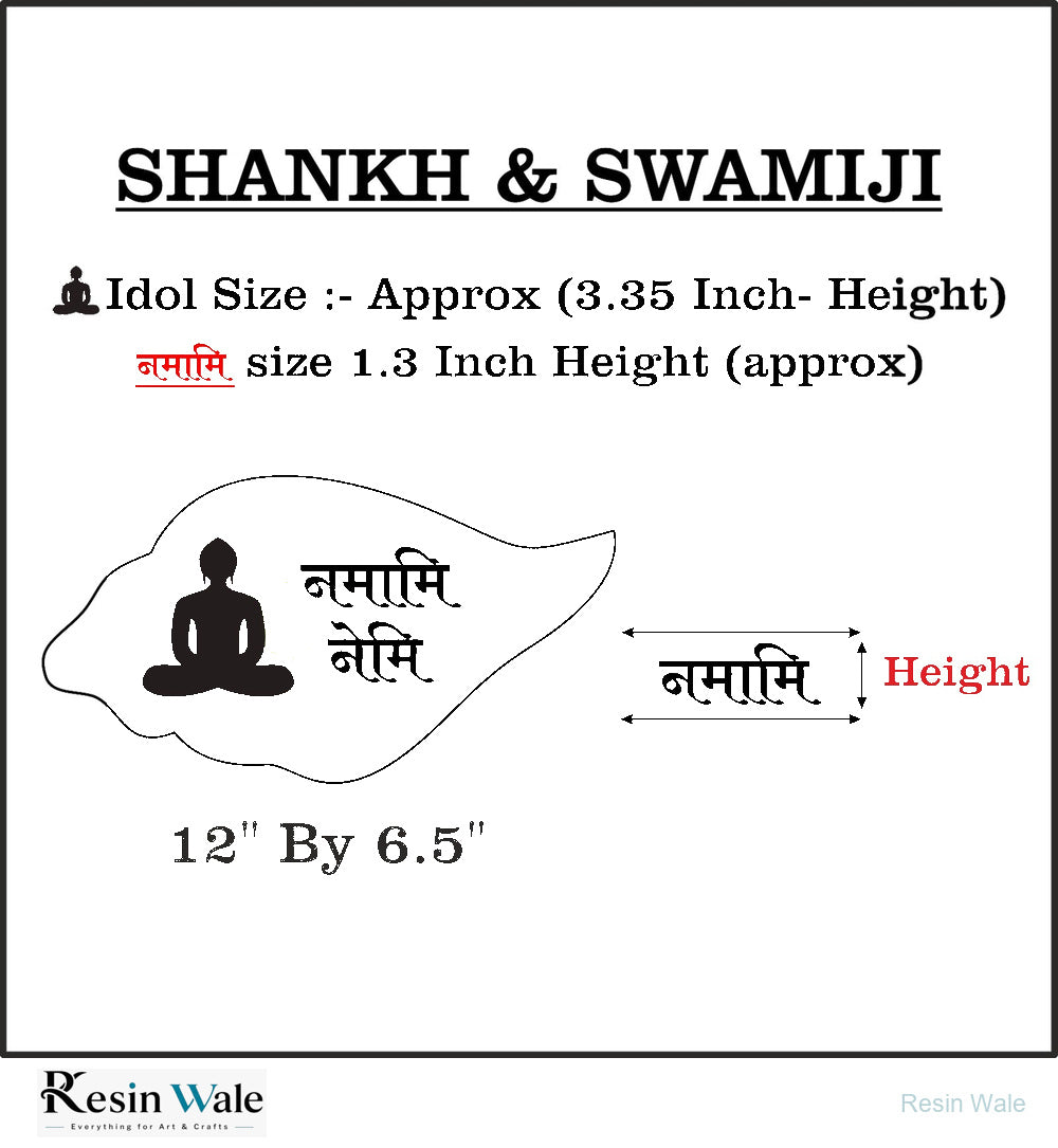 Custom Shankh Base + Swamiji Cutout - Resin Wale