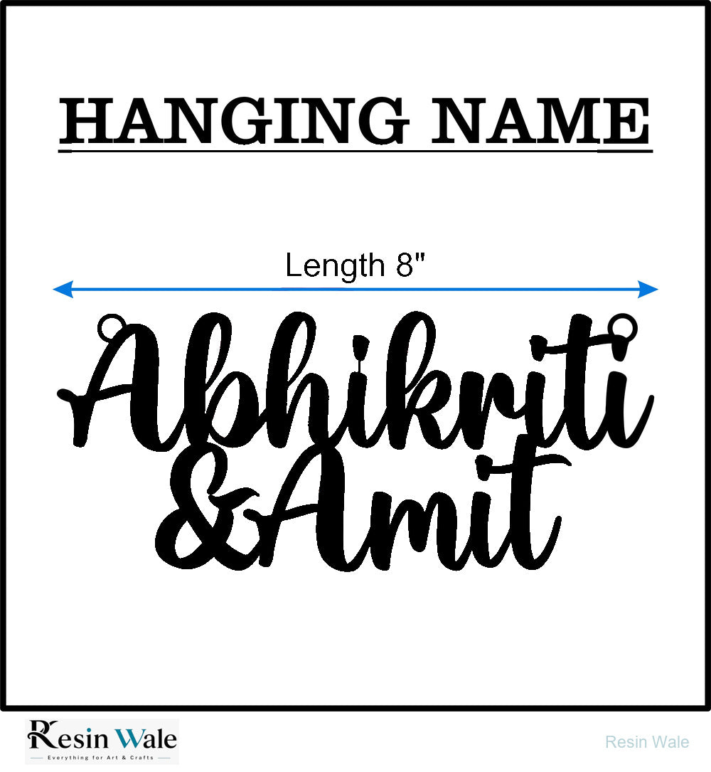 Custom Acrylic Hanging Name - Regular (A) - Resin Wale