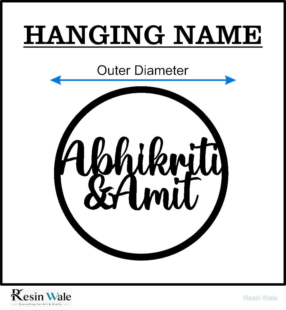 Custom Acrylic Hanging Name - Round (B) - Resin Wale