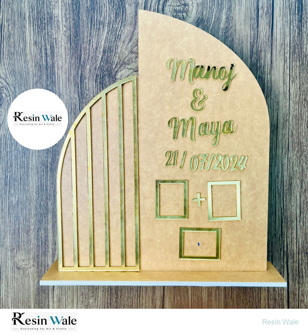 Custom Designer Thumb Print Frame with Base(A) - Resin Wale