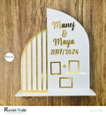 Custom Designer Thumb Print Frame with Base(A) - Resin Wale