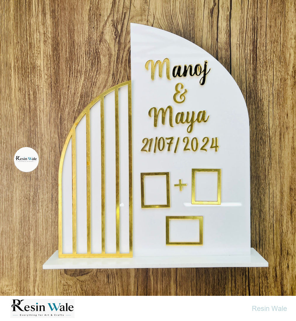 Custom Designer Thumb Print Frame with Base(A) - Resin Wale