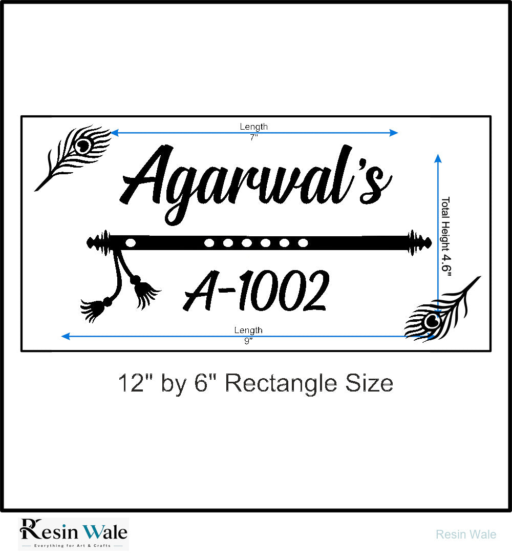 Custom Nameplate Base + Acrylic Name (Design G) - Resin Wale