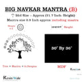 Custom Big Navkar Mantra (B) - Resin Wale