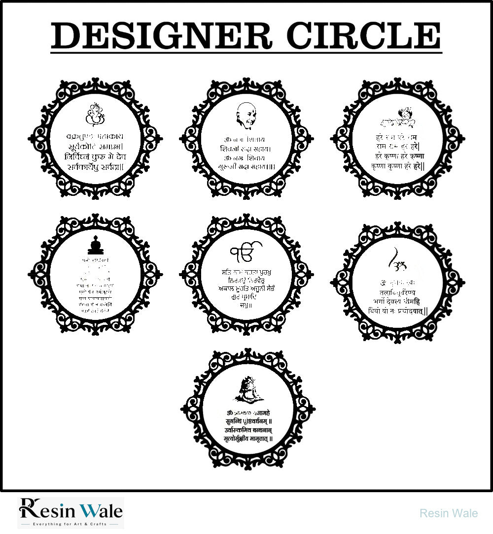 Custom Mantra Frame Set - Designer Round - Resin Wale