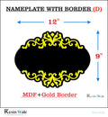 Custom MDF Base With Gold Acrylic Border (D) - Resin Wale