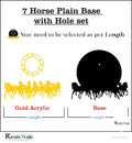 Custom Base with Acrylic Set (B) - 7 Horses - Resin Wale