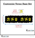Custom MDF Toran Base With Acrylic Cutouts - Resin Wale