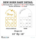 Custom Acrylic - One Year Baby Frame - Resin Wale