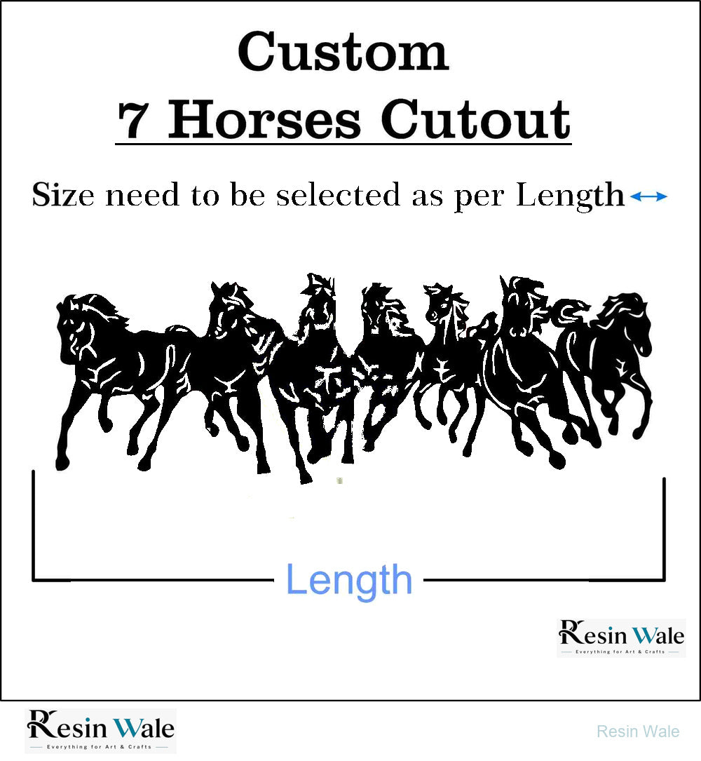 Custom Acrylic - Running 7 Horses cutout - Resin Wale