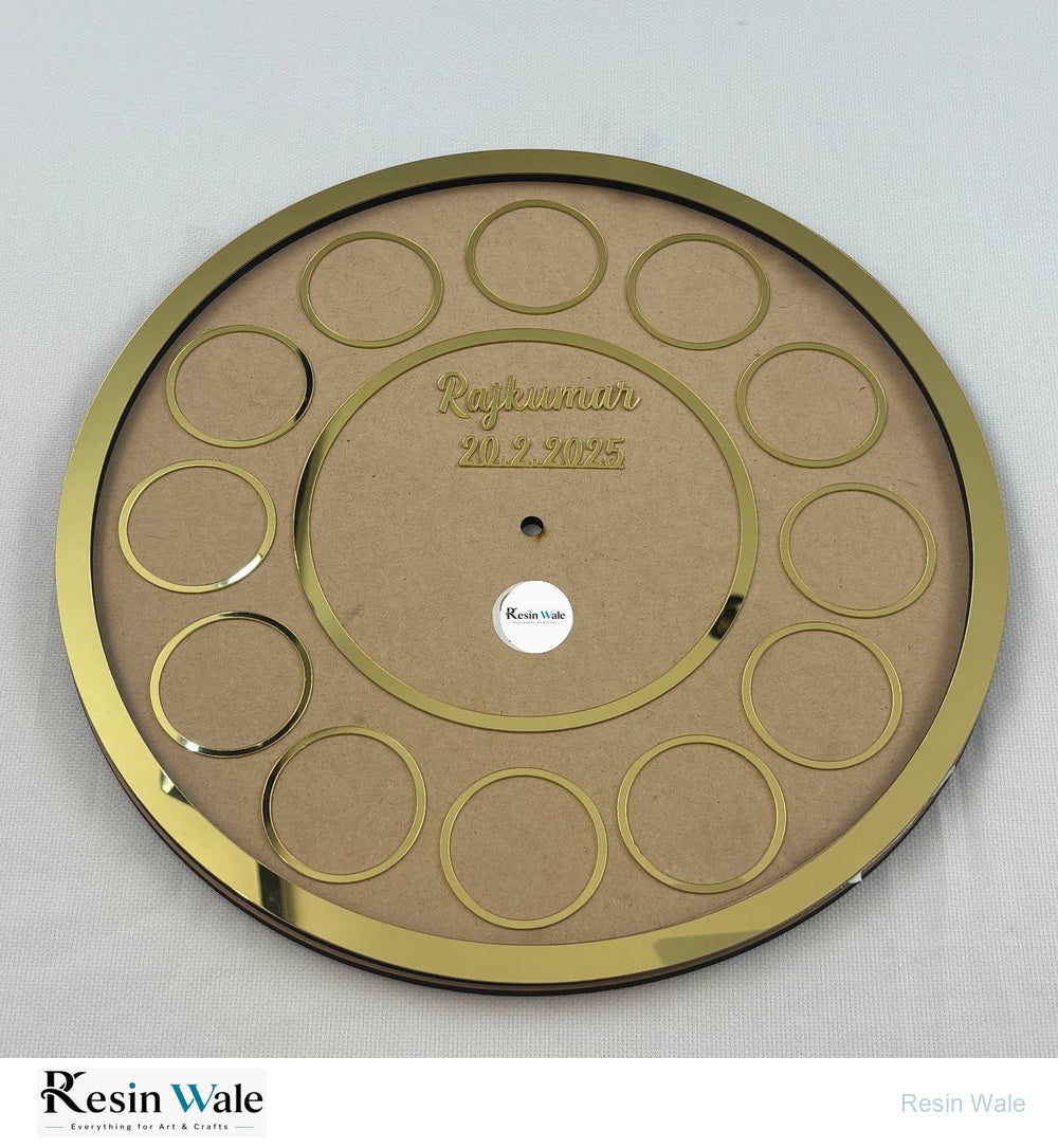 Custom Baby Clock Base with Acrylic Cutouts - Resin Wale