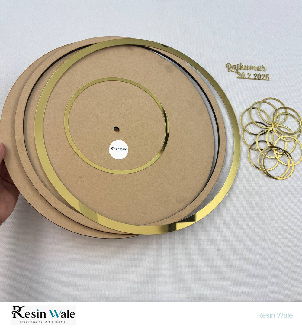 Custom Baby Clock Base with Acrylic Cutouts - Resin Wale