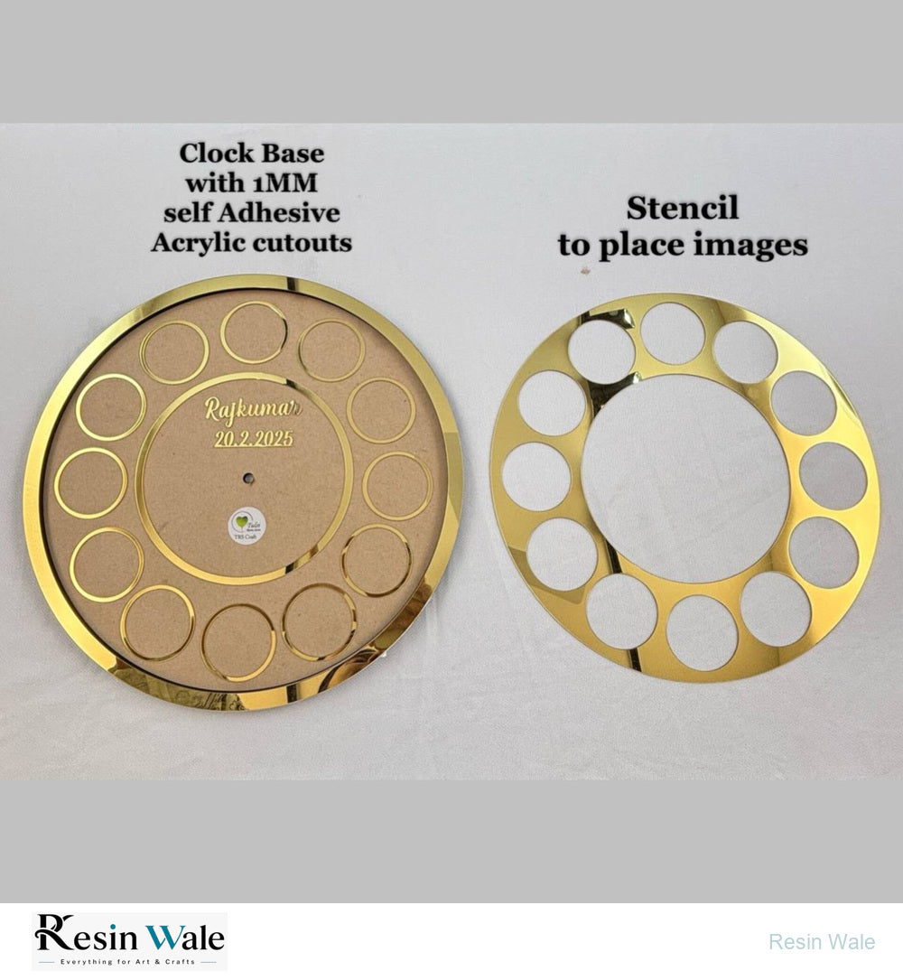 Custom Baby Clock Base with Acrylic Cutouts - Resin Wale