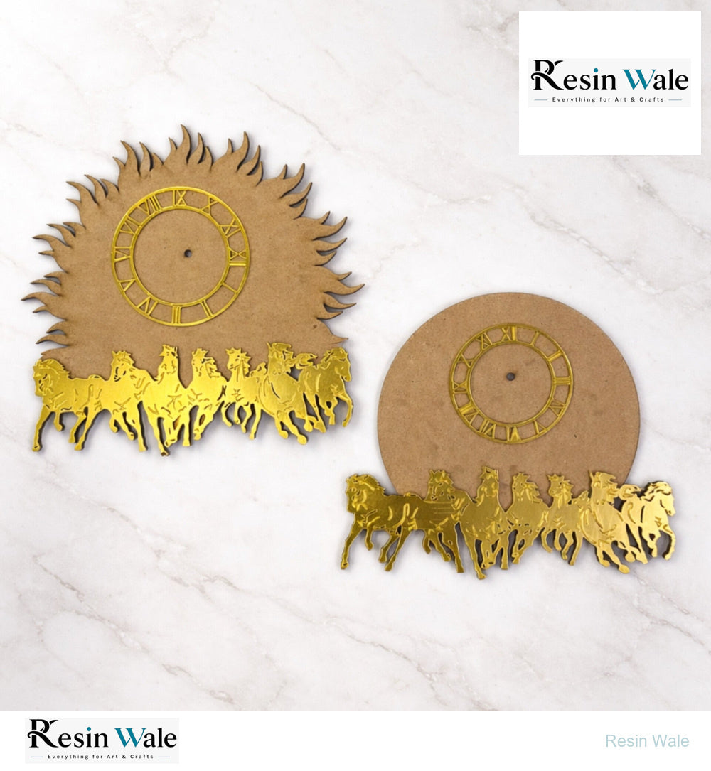 Custom Base with Acrylic Set (B) - 7 Horses - Resin Wale