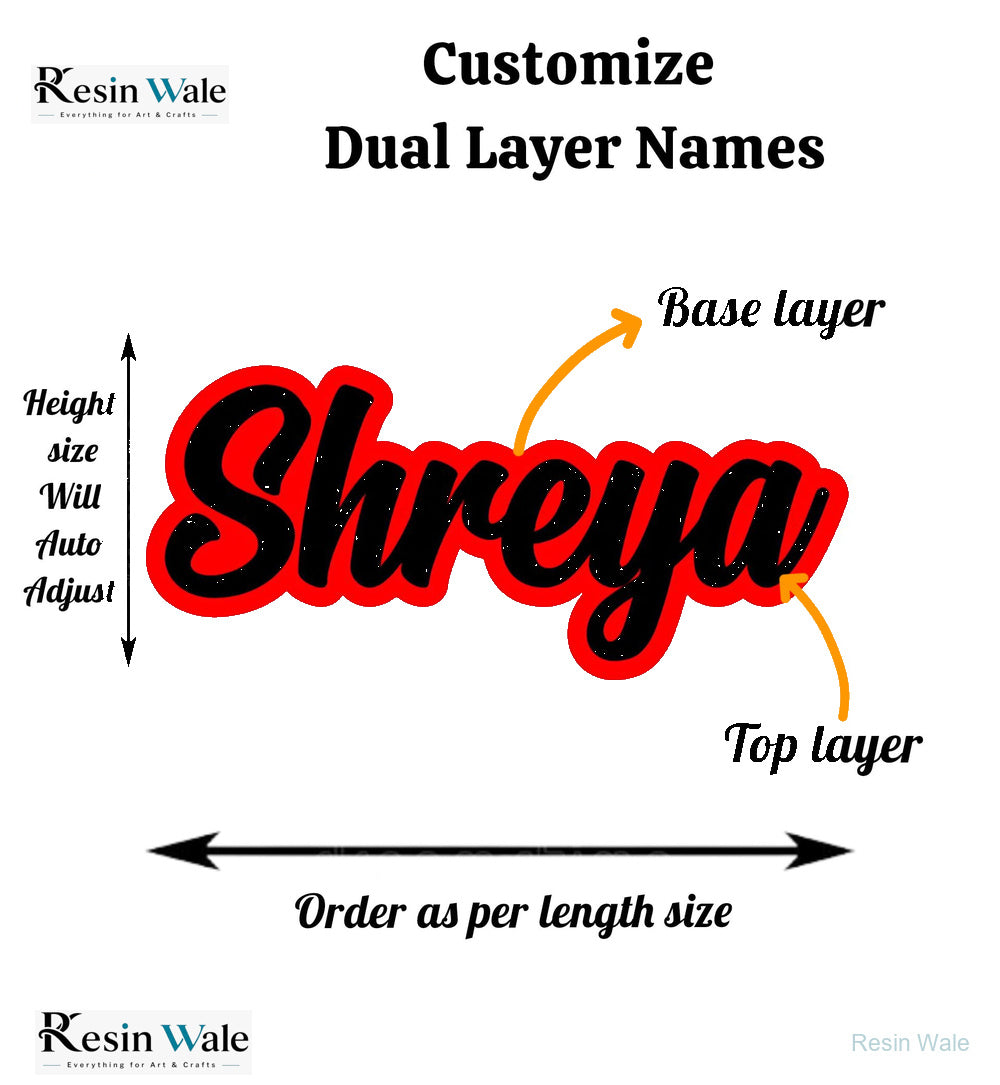 Custom Acrylic Cutout - Dual Layer - Resin Wale
