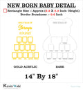 Custom Acrylic - One Year Baby Frame - Resin Wale