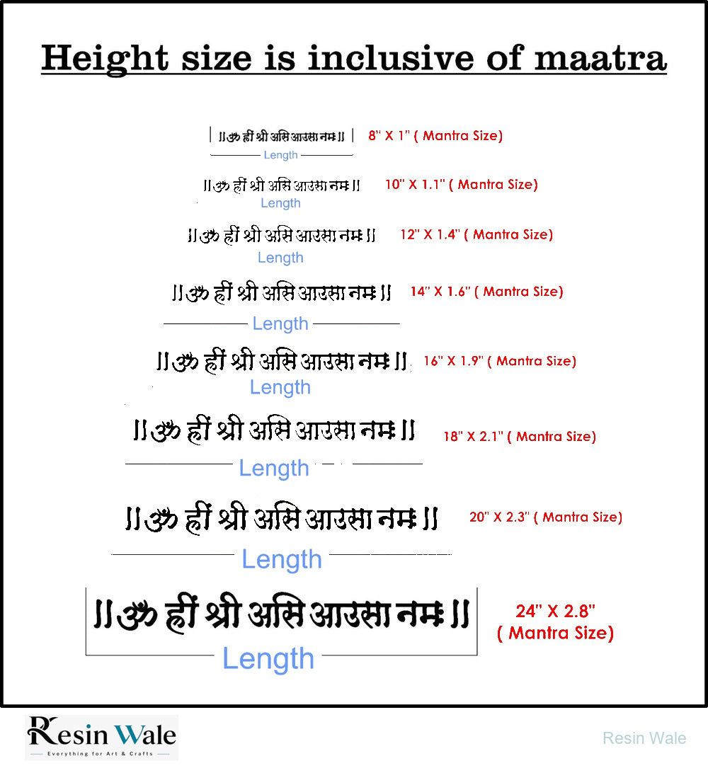 Acrylic Jain Asiausa Mantra - Resin Wale