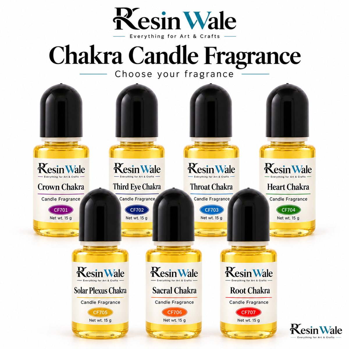 Resin Wale Chakra Candle Fragrance: choose from seven fragrance variants