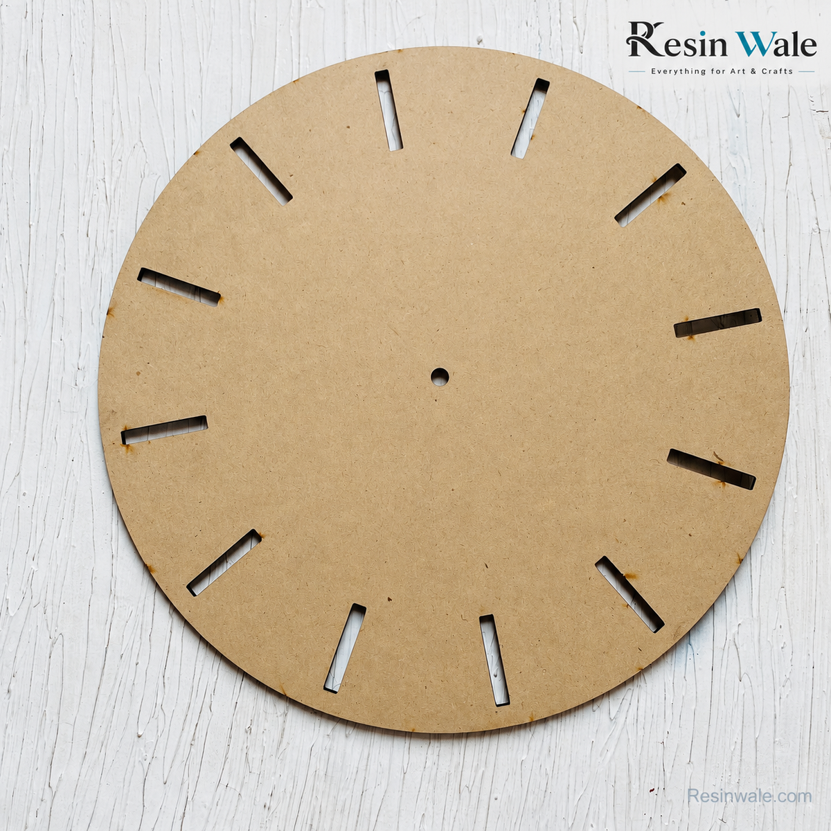 12" Line cutout Clock Base | Resin Wale