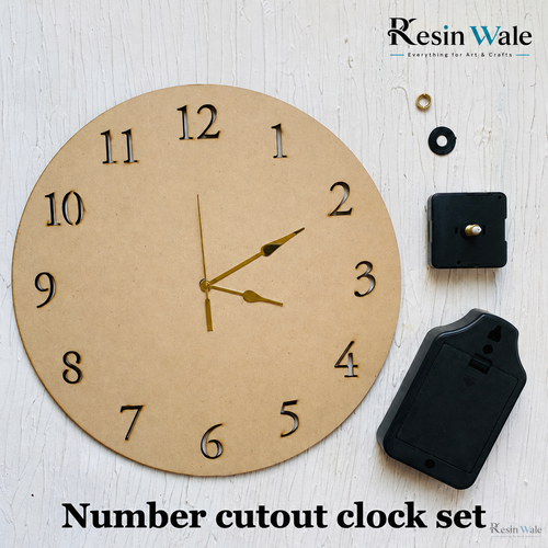 12" Number Cutout Clock Set | Resin Wale