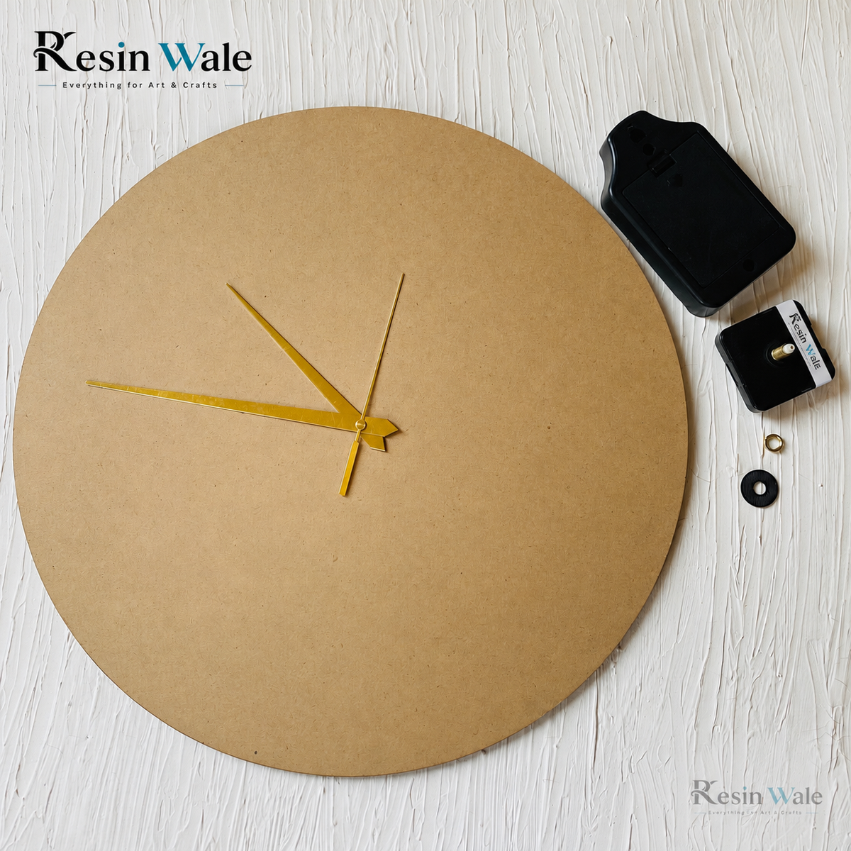 16" MDF Clock Set | Resin Wale