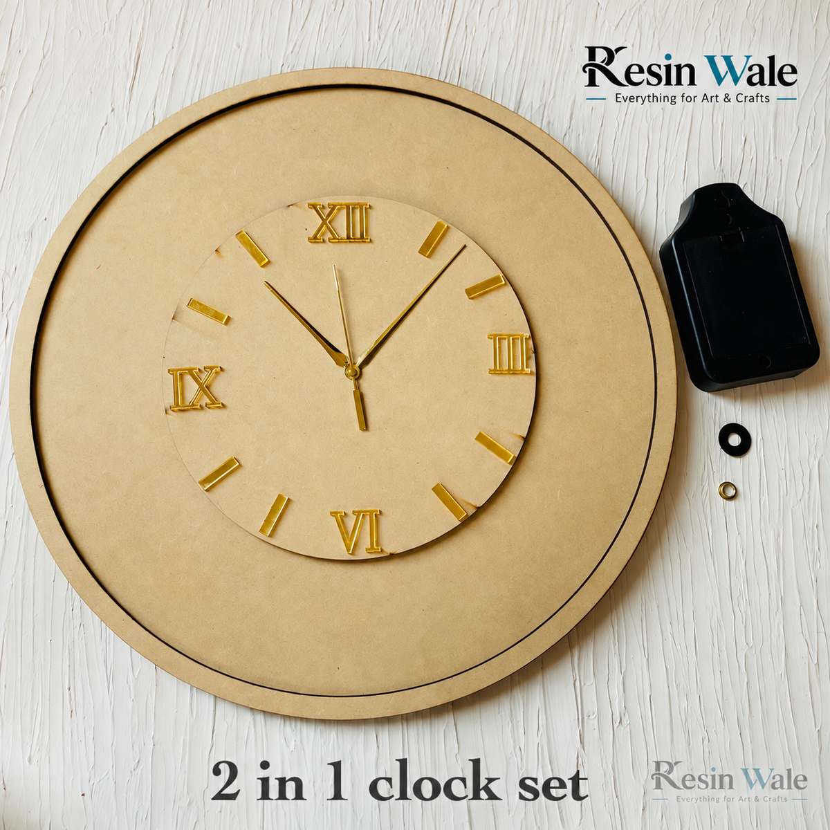 2 in 1 Clock Set | Resin Wale