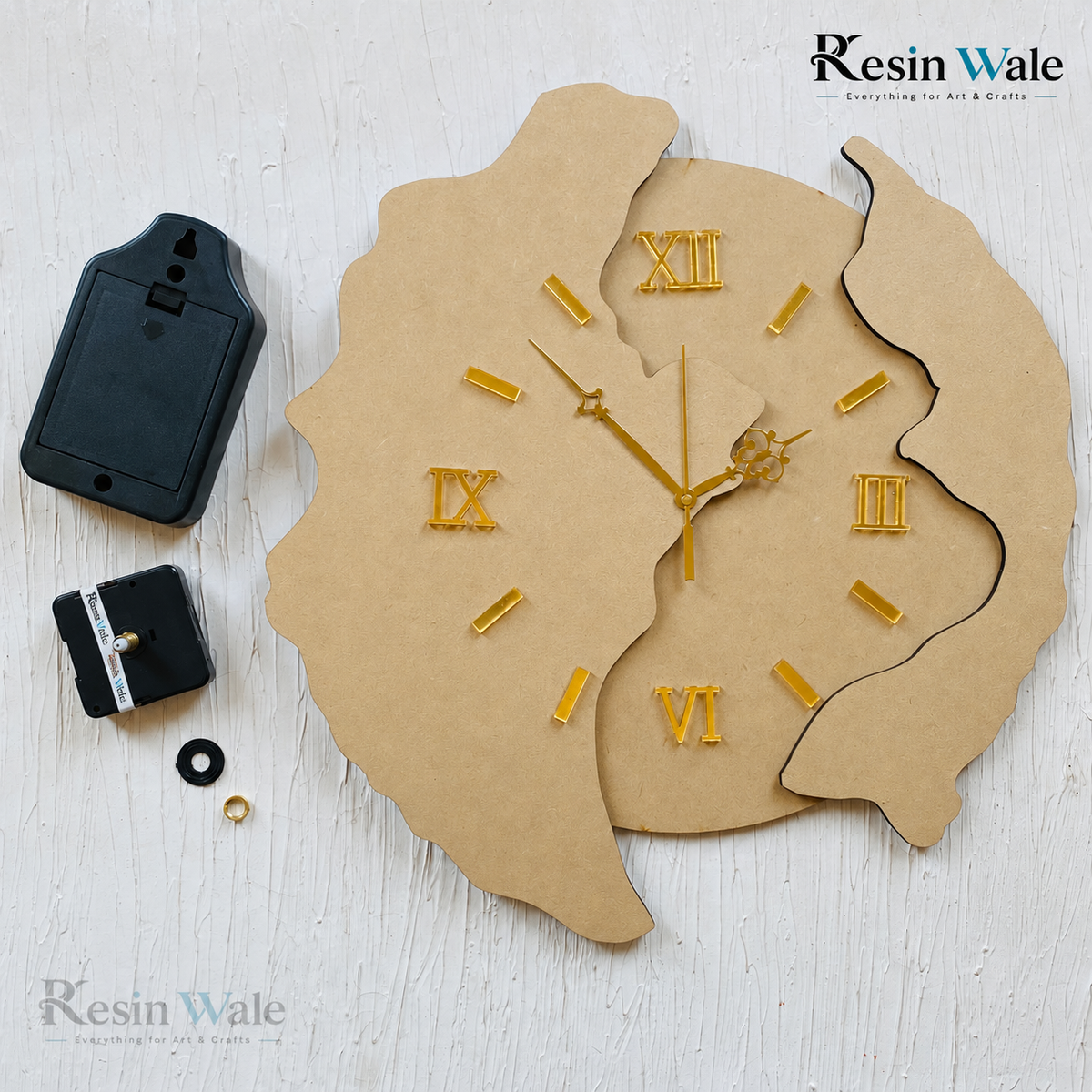 Dual Base Geode Clock Set | Resin Wale