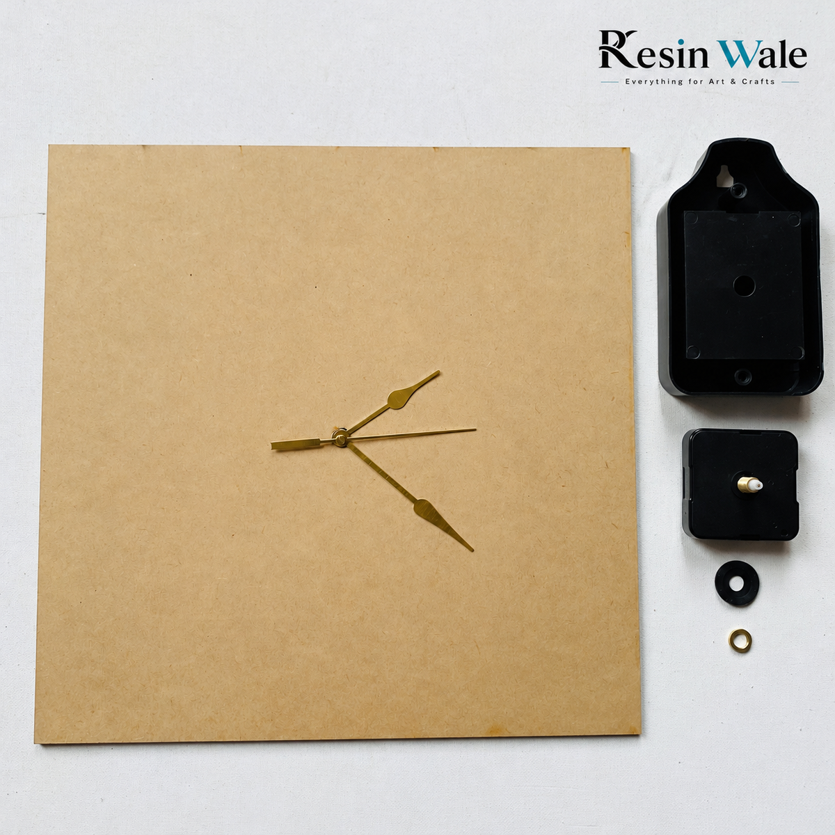 MDF Square Clock Set | Resin Wale