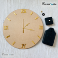 12" MDF Clock Set With Numbers | Resin Wale