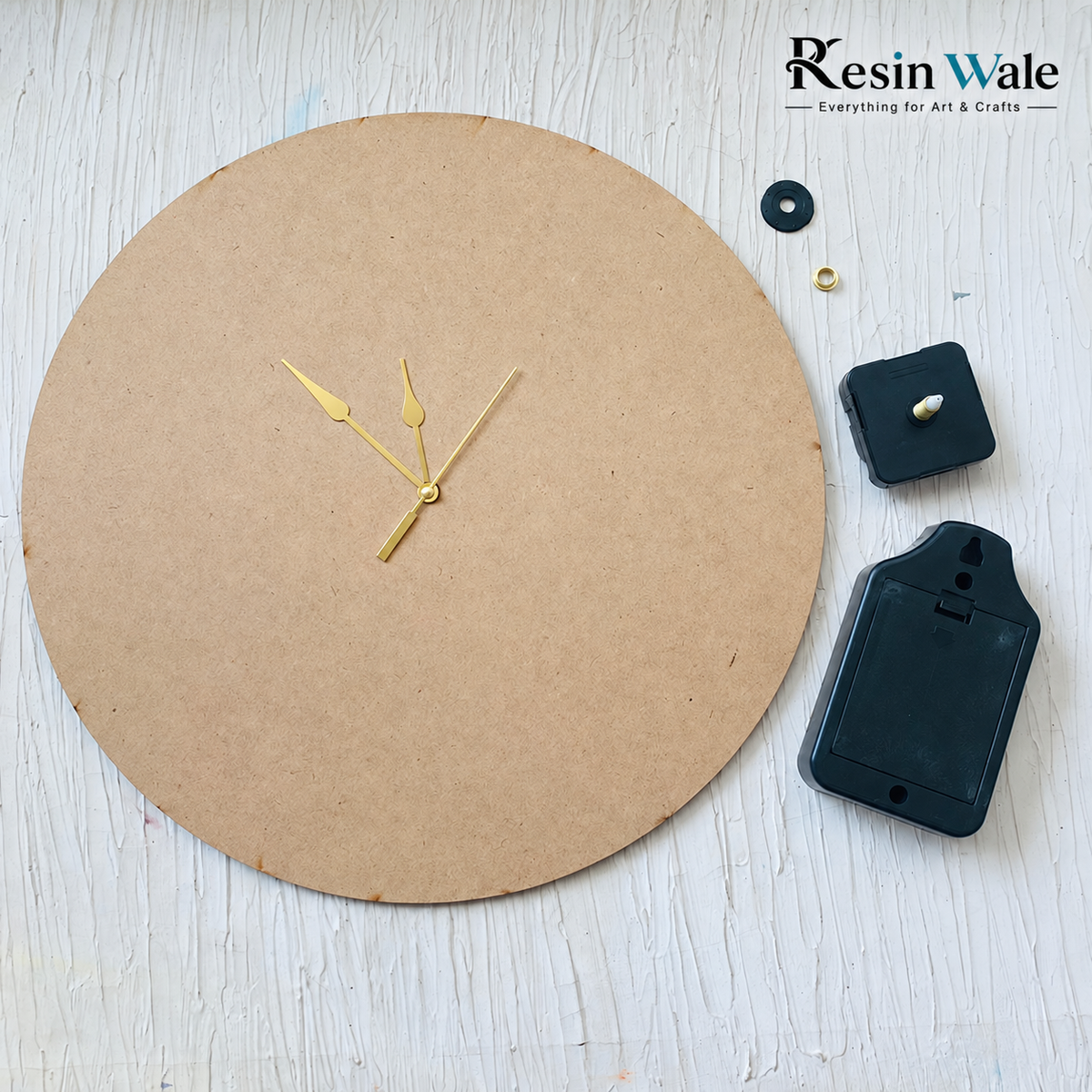 14" MDF Clock Set | Resin Wale