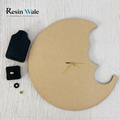 MDF Moon Clock Set | Resin Wale
