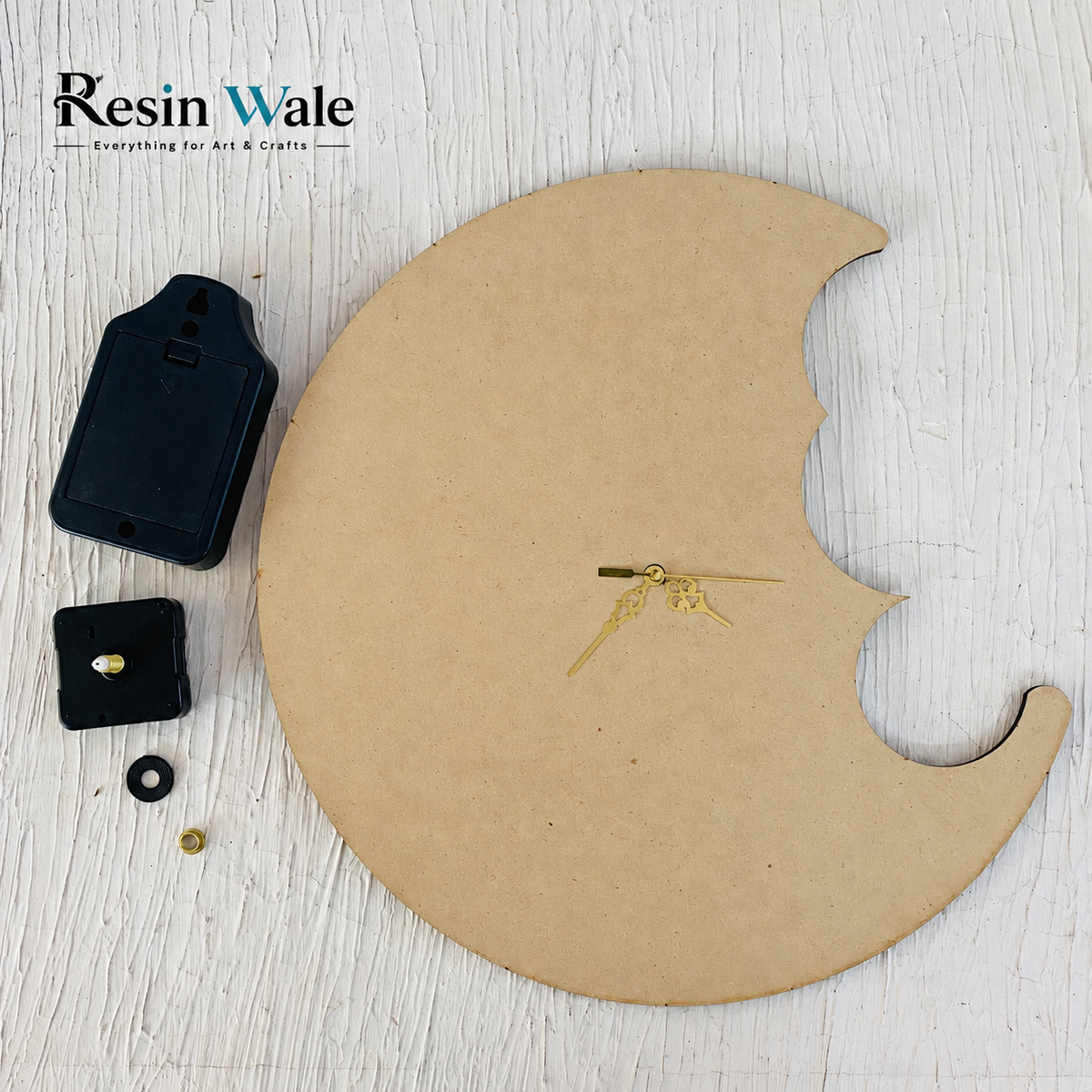 MDF Moon Clock Set | Resin Wale