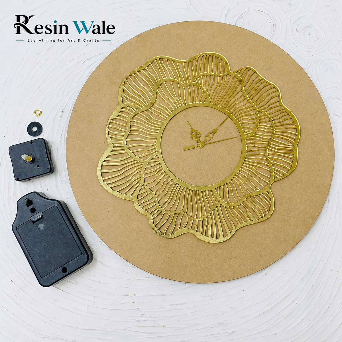 16" Flower Ring Clock Set | Resin Wale