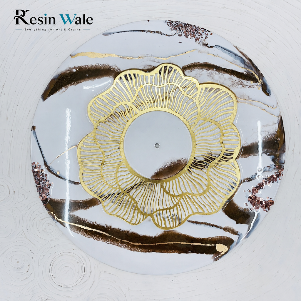 16" Flower Ring Clock Set | Resin Wale