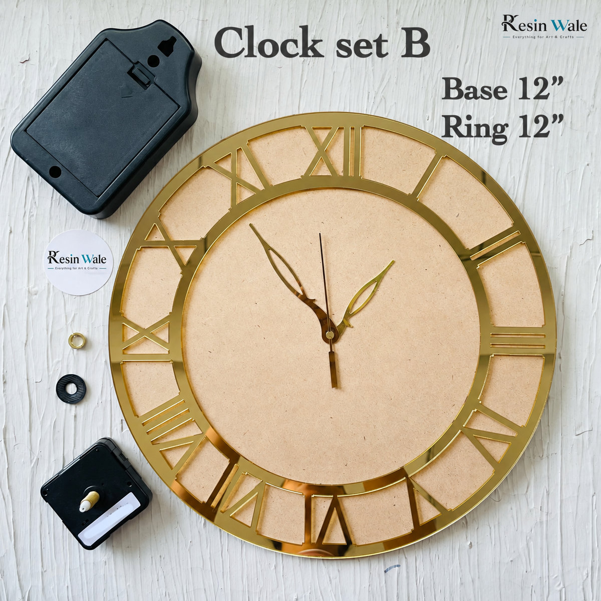 Clock Set With Roman Ring B | Resin Wale