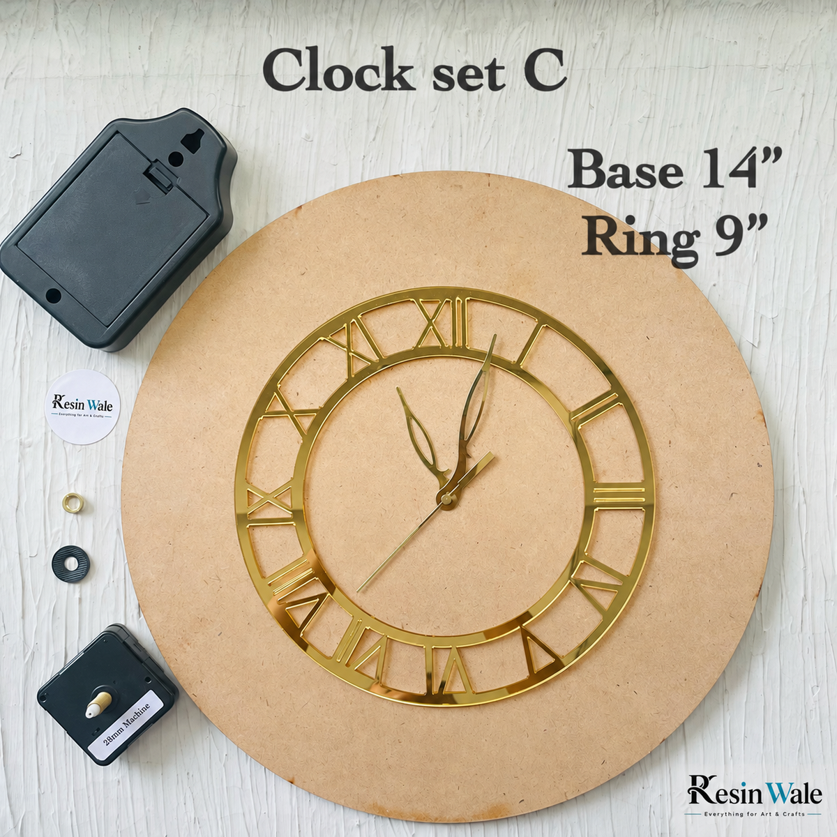 Clock Set With Roman Ring C | Resin Wale