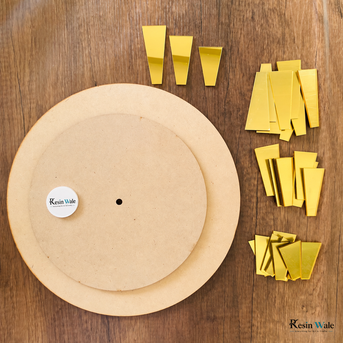 Mirror Design Clock Base A | Resin Wale