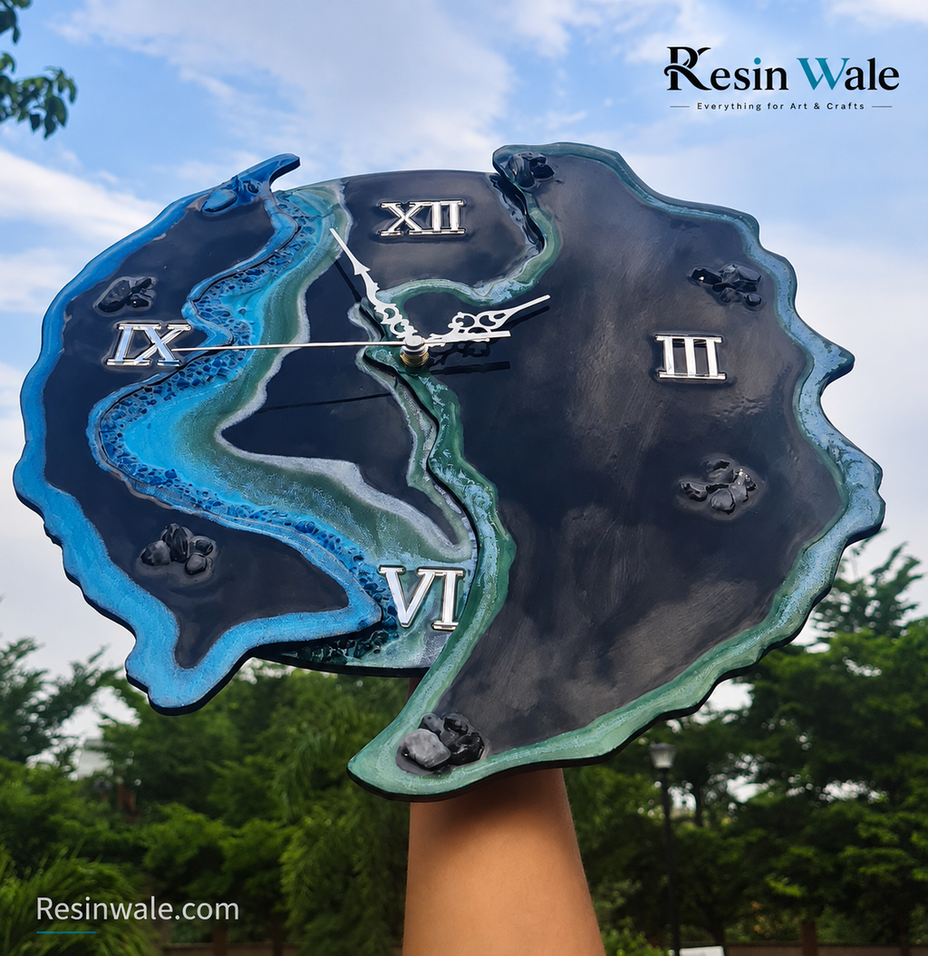 Dual Geode Clock Base | Resin Wale