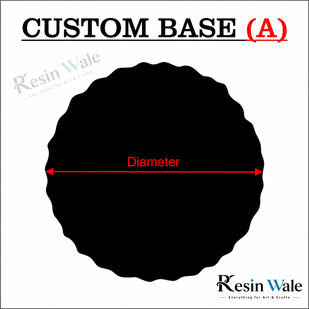 Custom MDF Base (A) - Agate Round | Resin Wale