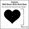 Custom MDF Base (C) - Heart | Resin Wale