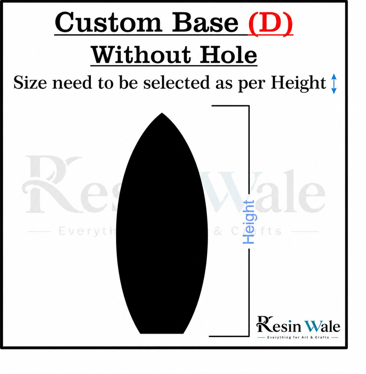 Custom MDF Base (D) - Surfing Board | Resin Wale