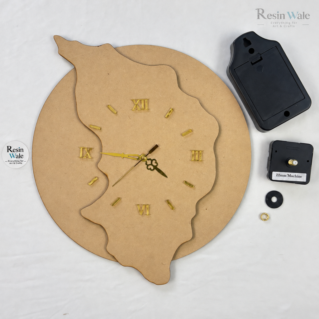 Geode MDF Clock Set (E) | Resin Wale