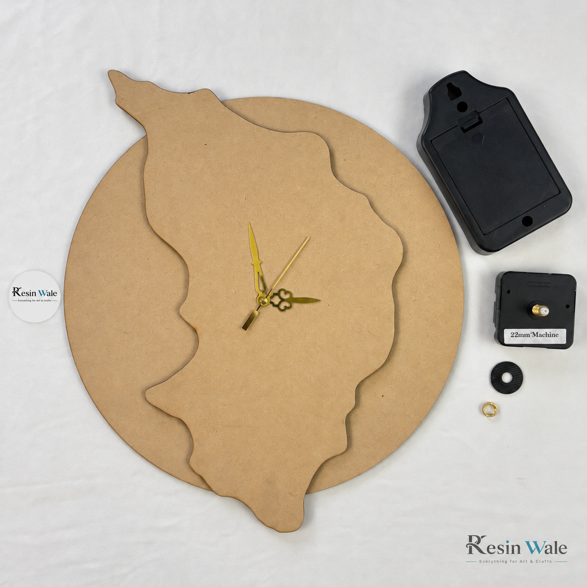 Geode MDF Clock Set (E) | Resin Wale